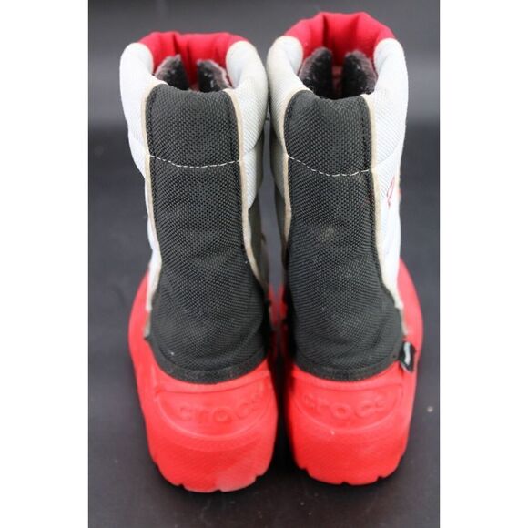 Crocs Unisex Snomini  Size 10/11 Snow Boot Red Black Gray - Picture 7 of 10